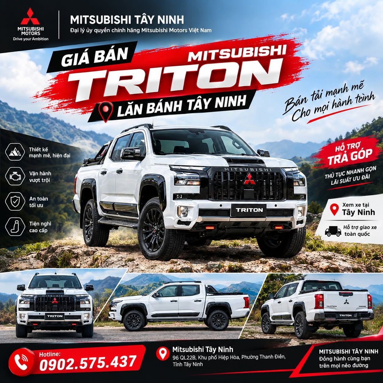 Giá bán tải Mitsubishi Triton lăn bánh Tây Ninh